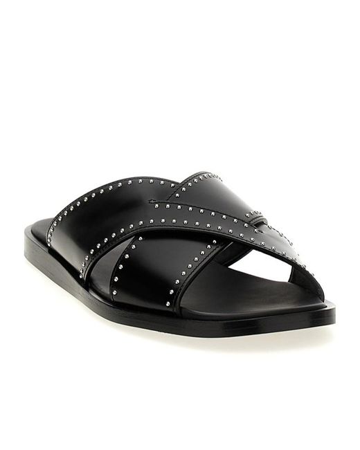 Church's Black Studded Slip-On Slippers