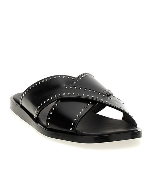 Church's Black Studded Slip-On Slippers