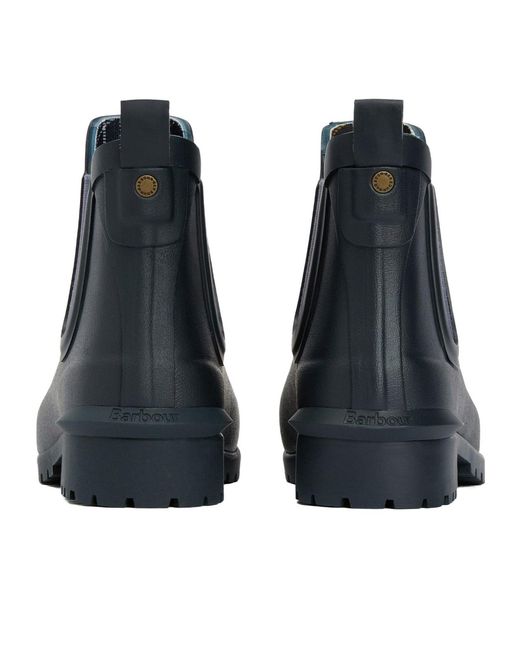 Barbour Blue Wilton Chelsea Wellington Boots