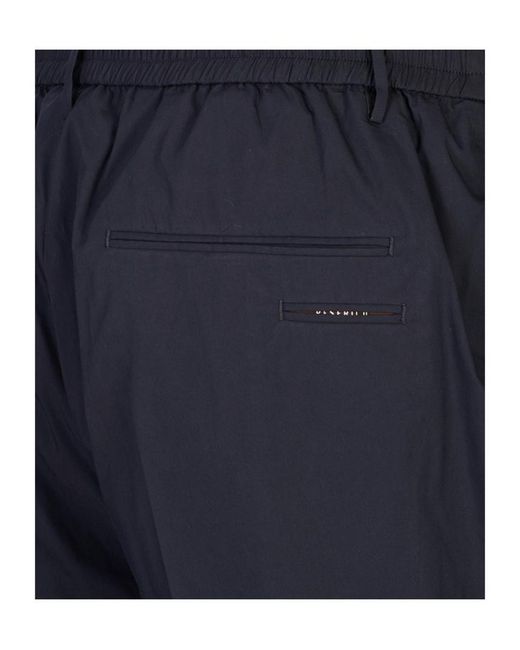 Peserico Blue Regular Fit Drawstring Track Pants for men