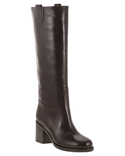 Brunello Cucinelli Brown Monili Detailed Classic Boots