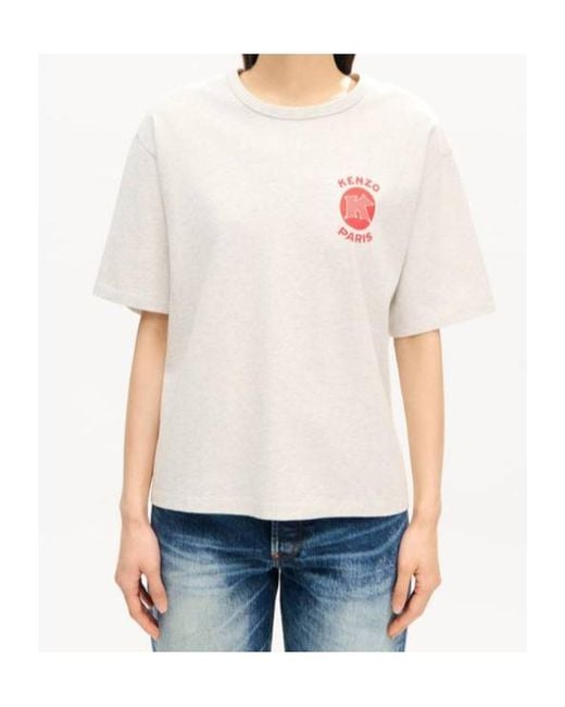 KENZO White Paris Emblem' Loose T-Shirt