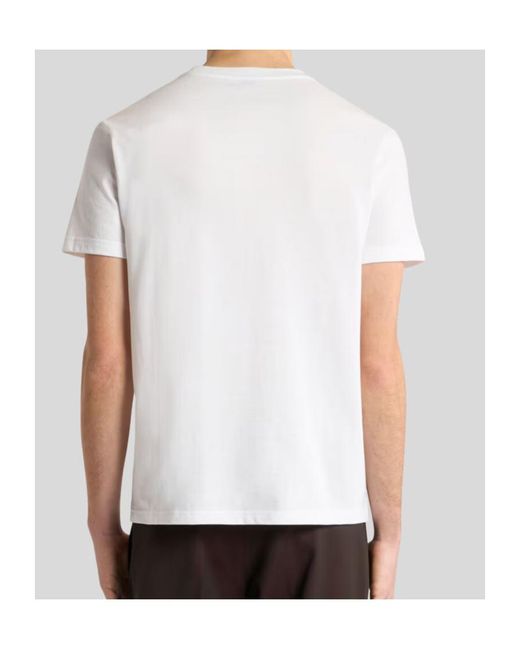 Etro White Cotton-Jersey T-Shirt With -Embroidery And Moose-Print for men