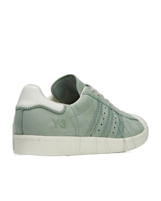 Y-3 Green Superstar Stitch-Embellished Sneakers for men