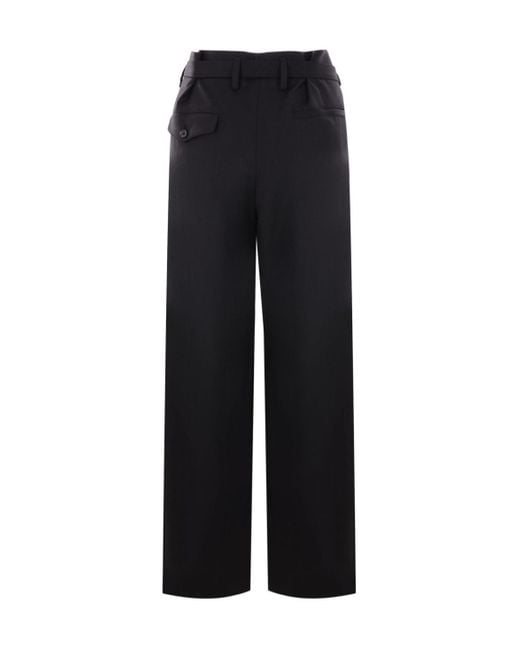 Ann Demeulemeester Black Linna High-Comfort Trousers