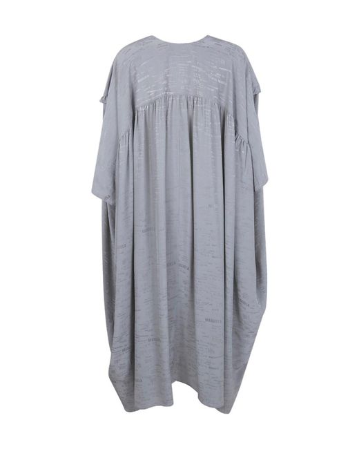MM6 by Maison Margiela Gray V-Neck Midi Dress