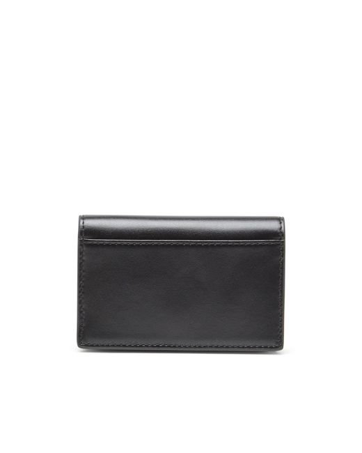 DIESEL Black 1Dr Oval-D Card Holder