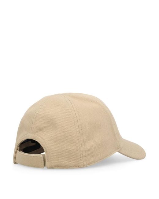 Prada Natural Embroidered Logo Baseball Cap for men