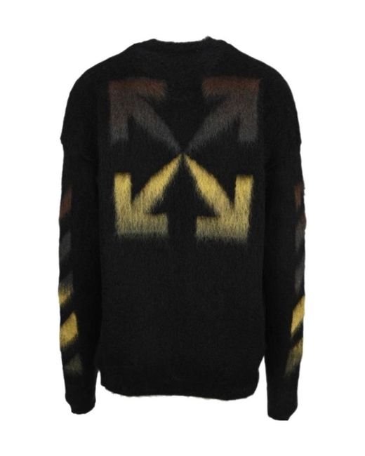 Off-White c/o Virgil Abloh Black Arrows Motif Intarsia-Knit Jumper for men