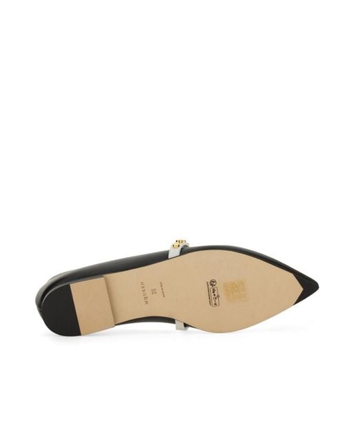 McQueen Black Pointed-Toe Embellished Flats