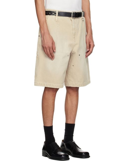Wooyoungmi Natural Studded Shorts for men