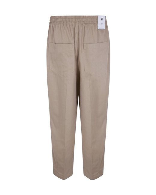 PT01 Gray Drawstring Casual Pants for men
