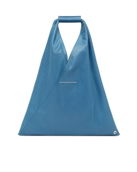 MM6 by Maison Margiela Blue Japanese Triangular Tote Bag