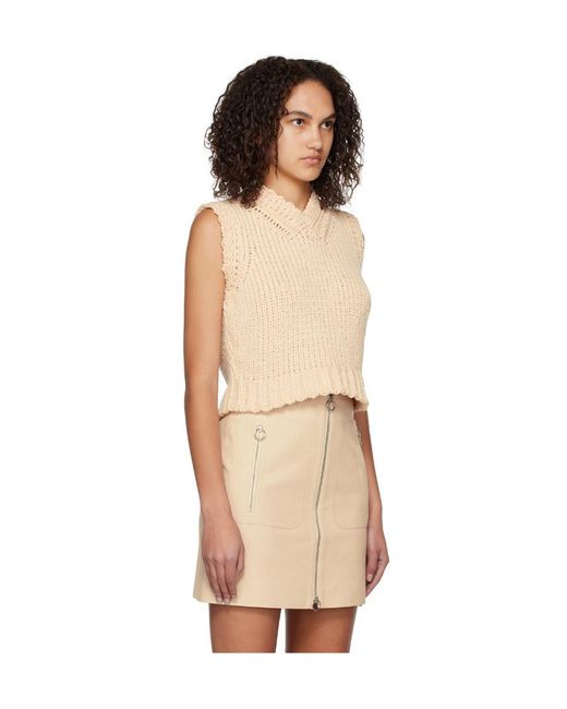 Stella McCartney Natural Chunky-Knit Sleeveless Vest