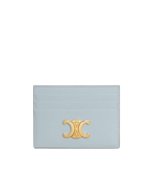 Céline Blue Card Holder Triomphe