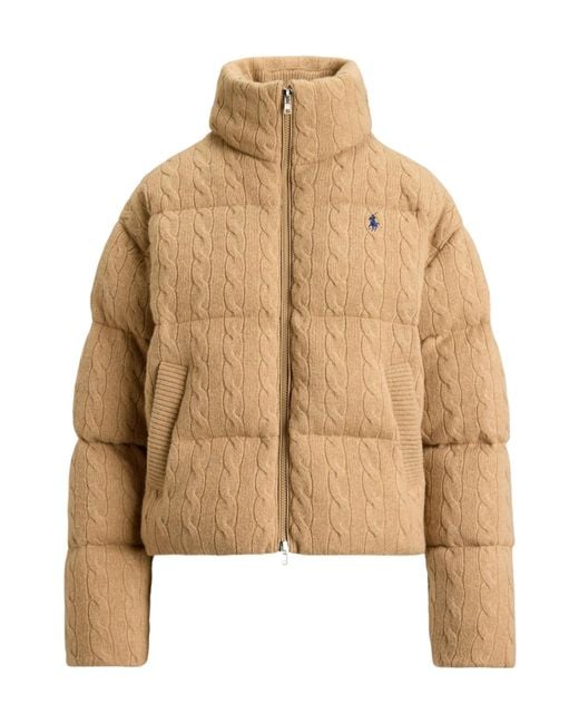 Polo Ralph Lauren Natural Cropped Warm Down Jacket