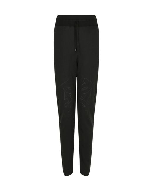 Ferragamo Black Ferragamo Perforated Drawstring Leggings