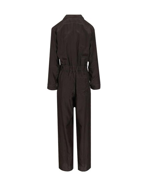 Barena Black Ombrina Buttoned Jumpsuit