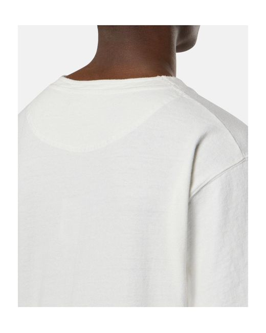 Stone Island White Logo-Print T-Shirt for men
