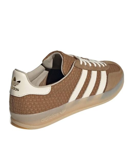 Adidas Brown Originals Gazelle Indoor Low-Top Sneakers for men