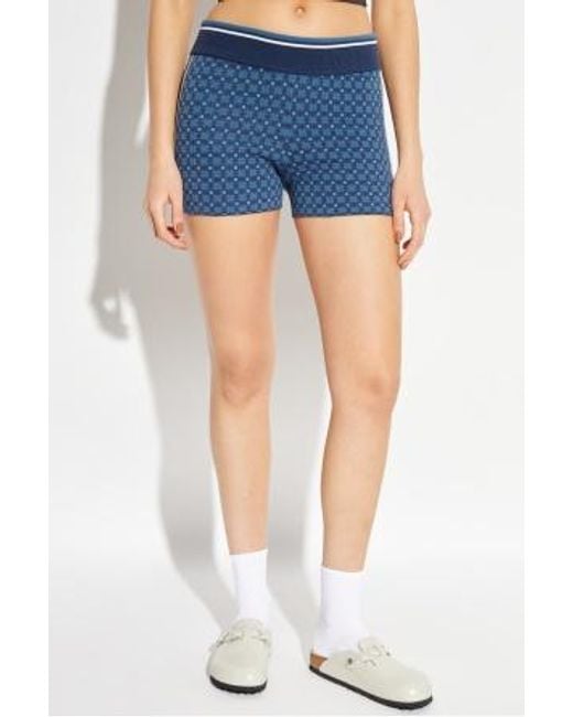 The Upside Blue Lumiere Patterned Shorts