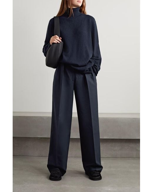 The Row Blue Stepny Roll-Neck Jumper