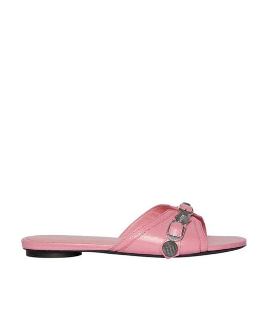 Balenciaga Pink Cagole Open Toe Sandals