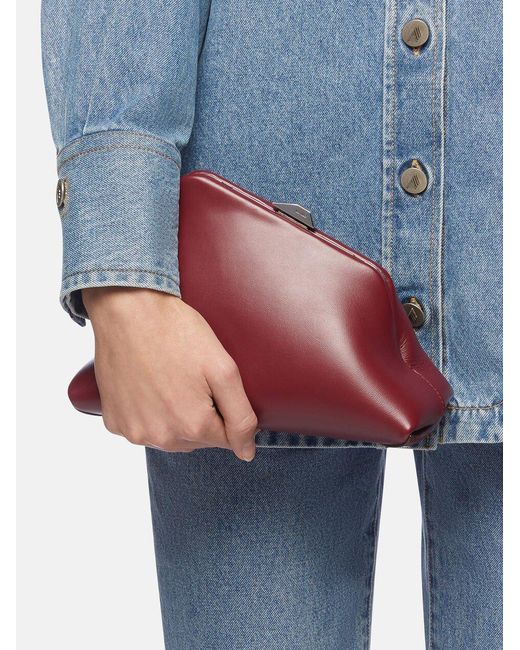 The Attico Red The Day Off Small Clutch Bag