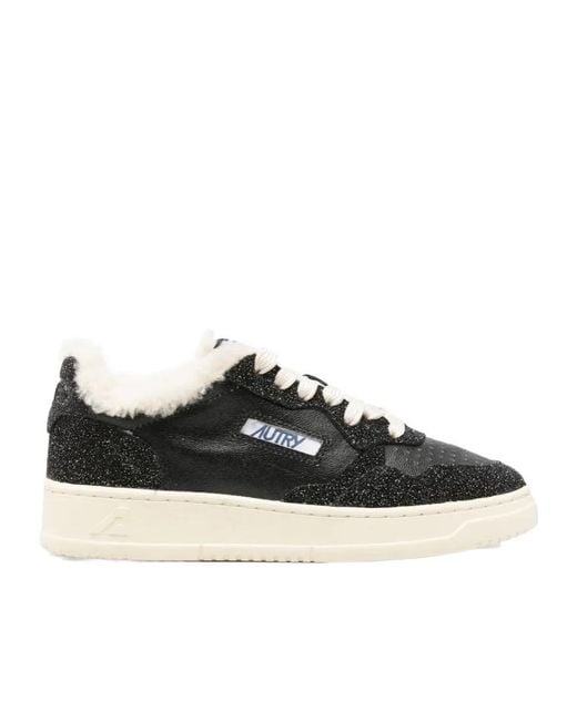 Autry Black Lace-Up Sneakers