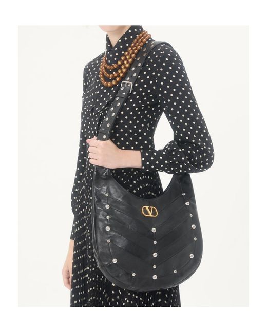 Valentino Black Polka Dot Printed Button-Up Shirt