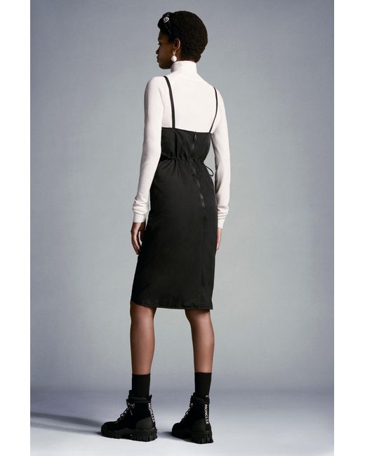 Moncler Black Logo Thin Strap Dress