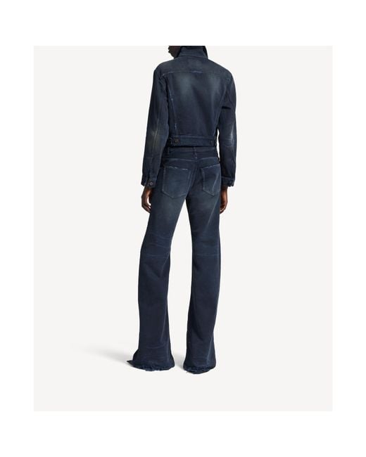 Balenciaga Blue Curved Waist Jeans