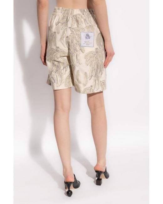 Jacquemus Natural Banana Print Shorts