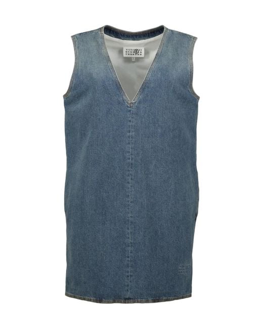 MM6 by Maison Margiela Blue Sleeveless Denim Dress