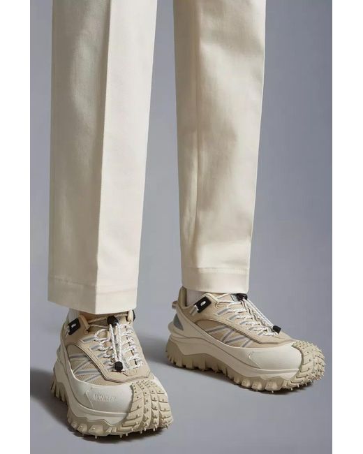 Moncler White Trailgrip Lace-Up Sneakers for men