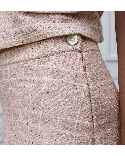 Dior Natural Macrocannage Straight Miniskirt