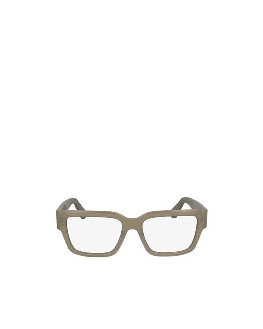 Ferragamo White Ferragamo Eyewear Rectangle Frame Glasses