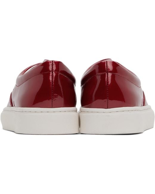 Undercover Red Lace-Up Casual Sneakers