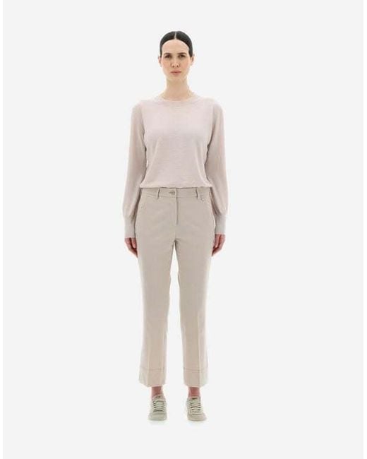 Herno Gray Straight-Leg Tailored Stretch Trousers