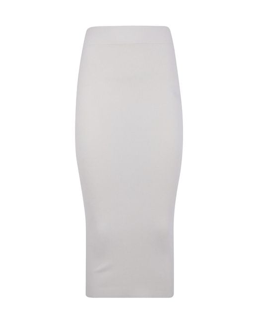 Entire studios White Ribbed Midi Skirt