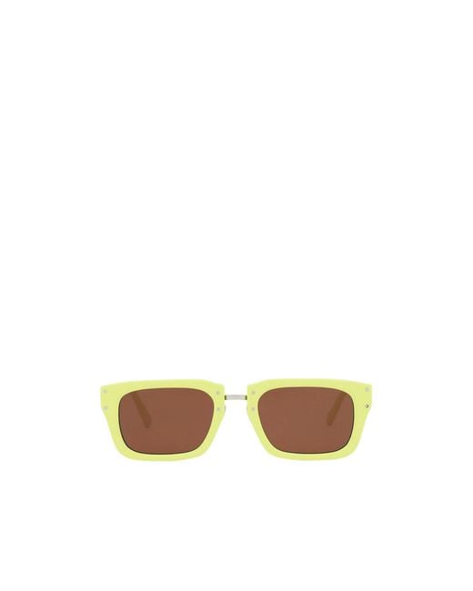 Jacquemus Yellow Rectangular Style Sunglasses