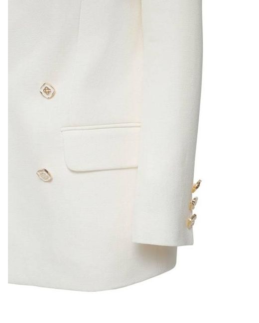 Casablanca White Long-Sleeved Suit Jacket