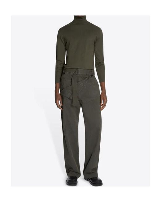 Dries Van Noten Green Turtle Neck Jumper for men