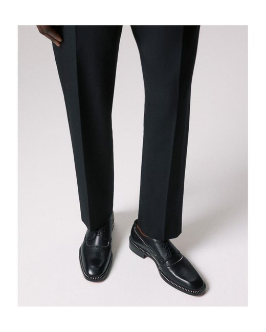 Christian Louboutin Black Laced Derby Shoes for men