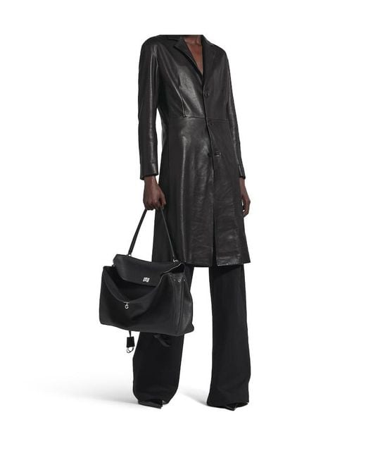 Balenciaga Black Collared Button-Up Jacket
