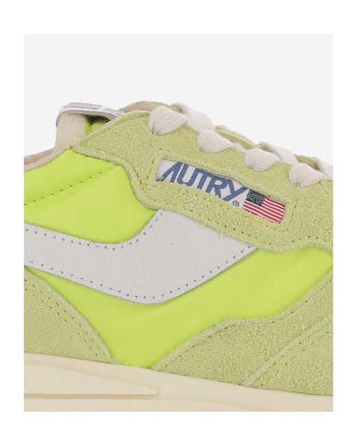 Autry Yellow Reelwind Low-Top Sneakers for men