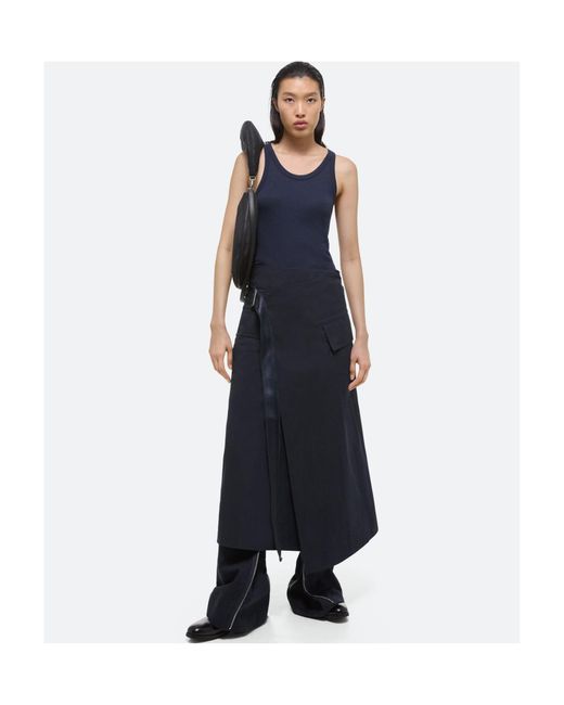 Helmut Lang Blue Round Collar Vest