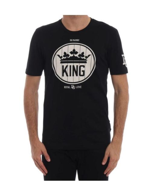 Dolce & Gabbana Black Short-Sleeved T-Shirt for men