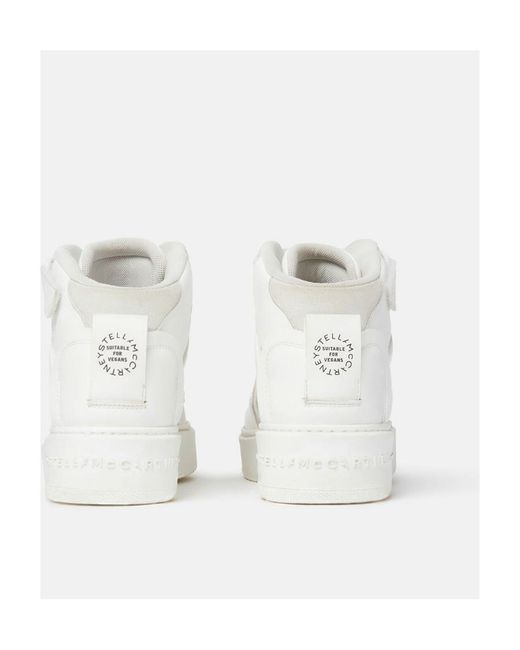 Stella McCartney White S-Wave 2 Mid-Top Sneakers