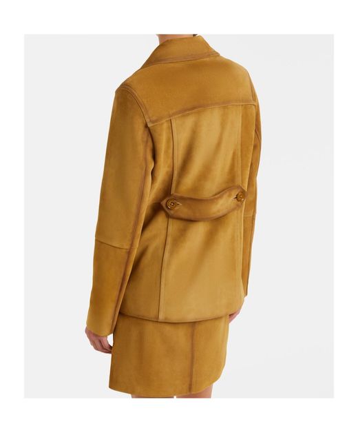 Dorothee Schumacher Brown Single-Breasted Leather Jacket
